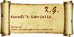 Kocsák Gabriella névjegykártya