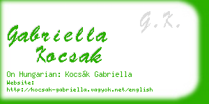 gabriella kocsak business card